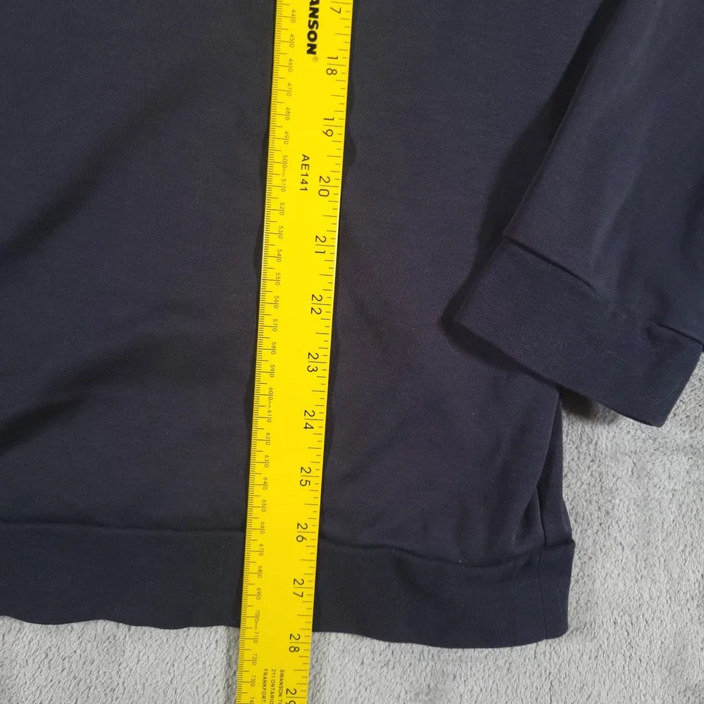 Linksoul Pullover Mens Medium Dark Grey Quarter Zip Cotton Bayonet Black Horse